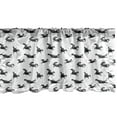 thumbnail image 1 of Ambesonne Horses Window Valance, Doodle Equidae Pattern, 54" X 12", Black White, 1 of 3