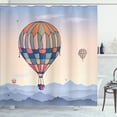 thumbnail image 1 of Ambesonne Hot Air Balloon Shower Curtain, Travel Adventure, 69"Wx75"L, Multicolor, 1 of 1