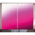 thumbnail image 1 of Ambesonne Hot Pink Curtains 2 Panel Set, Modern Mosaic, 108" x 63", Dark Purple Hot Pink, 1 of 3