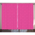 thumbnail image 1 of Ambesonne Hot Pink Curtains 2 Panel Set, Squares Classical Tile, 108" x 90", Pink Hot Pink, 1 of 3