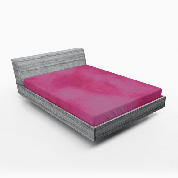 Ambesonne Hot Pink Fitted Sheet, Mottled Vibrant, California King, Hot Pink