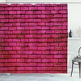 thumbnail image 1 of Ambesonne Hot Pink Fuchsia Shower Curtain, Grunge Bricks Art, 69"Wx70"L, Magenta Hot Pink, 1 of 1
