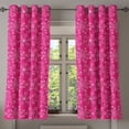 thumbnail image 1 of Ambesonne Hot Pink Grommet Curtain, Spring Flourish Bloom, 50" x 54", Hot Pink White Purple, 1 of 6