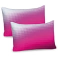 thumbnail image 1 of Ambesonne Hot Pink Pillow Sham 2 Pack, Modern Mosaic, 26"x20", Dark Purple Hot Pink, 1 of 3