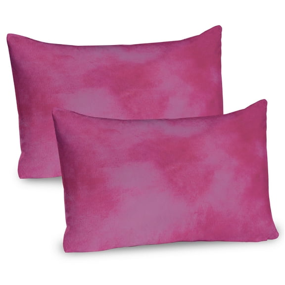 Ambesonne Hot Pink Pillow Sham 2 Pack, Mottled Vibrant, 36"x20", Hot Pink