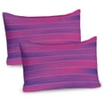 thumbnail image 1 of Ambesonne Hot Pink Pillow Sham 2 Pack, Stripes Soft Colors, 30"x20", Pink Violet, 1 of 3