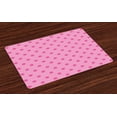thumbnail image 1 of Ambesonne Hot Pink Place Mats Set of 4, Classical Simple Dots, Standard Size, Pink Hot Pink, 1 of 4
