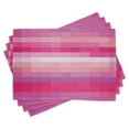 thumbnail image 1 of Ambesonne Hot Pink Place Mats Set of 4, Color Gradient Cubism Art, Standard Size, Dried Rose Pale Pink, 1 of 6