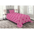 thumbnail image 1 of Ambesonne Hot Pink Quilted Bedspread Set 2 Pcs, Classical Simple Dots, Twin Size, Pink Hot Pink, 1 of 3