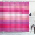 thumbnail image 1 of Ambesonne Hot Pink Shower Curtain, Color Gradient Cubism Art, 69"Wx84"L, Dried Rose Pale Pink, 1 of 3