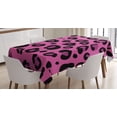 thumbnail image 1 of Ambesonne Hot Pink Tablecloth Rectangular Table Cover, Leopard Animal Skin, 60"x84", Fuchsia Black Pink, 1 of 3