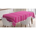 thumbnail image 1 of Ambesonne Hot Pink Tablecloth Rectangular Table Cover, Stripes Geometrical, 60"x84", Pink Hot Pink, 1 of 4