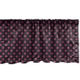 thumbnail image 1 of Ambesonne Hot Pink Window Valance, Old Fashion Polka Dots, 54" X 18", Black Hot Pink, 1 of 2