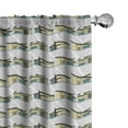 thumbnail image 1 of Ambesonne House Curtains, Geometric Modern Architecture, Pair of 28"x84", Pale Taupe Cream Seafoam, 1 of 5