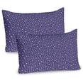 thumbnail image 1 of Ambesonne Hula Girl Pillow Sham 2 Pack, Hibiscus Flowers Dancer, 26"x20", Royal Blue Multicolor, 1 of 3