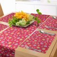 thumbnail image 1 of Ambesonne Hula Girl Table Runner & Placemats, Hawaiian Themed Summer, Placemat 4 pcs + Runner 16"x90", Dark Pink and Multicolor, 1 of 2