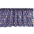 thumbnail image 1 of Ambesonne Hula Girl Window Valance, Hibiscus Flowers Dancer, 54" X 12", Royal Blue Multicolor, 1 of 3
