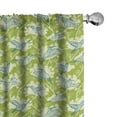 thumbnail image 1 of Ambesonne Hummingbirds Curtains, Garden Hummingbird, Pair of 28"x63", Lime Green Blue Cream, 1 of 5