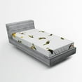 thumbnail image 1 of Ambesonne Hummingbirds Fitted Sheet, Hummingbird Sunflowers, Twin XL Size, Green Yellow Beige, 1 of 3