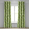 thumbnail image 1 of Ambesonne Hummingbirds Grommet Curtain, Garden Hummingbird, 50" x 120", Lime Green Blue Cream, 1 of 6