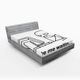 thumbnail image 1 of Ambesonne Humor Fitted Sheet, Fun Comics Meme Face, Queen Size, Black and White, 1 of 2