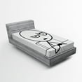 thumbnail image 1 of Ambesonne Humor Fitted Sheet, So What Guy Meme Face, Twin XL Size, Black and White, 1 of 2