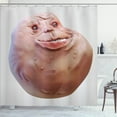 thumbnail image 1 of Ambesonne Humor Shower Curtain, Forever Alone Rage Face, 69"Wx84"L, Peach, 1 of 5