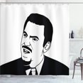 thumbnail image 1 of Ambesonne Humor Shower Curtain, Retro Comics Meme Troll, 69"Wx75"L, White and Black, 1 of 5