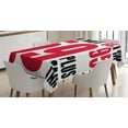 thumbnail image 1 of Ambesonne Humor Tablecloth Rectangular Table Cover, Fun Birthday Words, 60"x90", Red and Black, 1 of 4