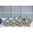 thumbnail image 1 of Ambesonne Humorous Throw Pillow Cover Pack of 4, Funny Chaos Bath Animals, 4 Pcs-20" x 20", Sea Green Blue and Mustard, 1 of 5