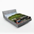 thumbnail image 1 of Ambesonne Hunting Fitted Sheet, Fishing Tackle, Full Size, Multicolor, 1 of 2