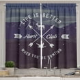 thumbnail image 1 of Ambesonne Hunting Kitchen Curtains, Grunge Emblem, 55"x39", Brown Blue White, 1 of 3