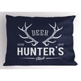 thumbnail image 1 of Ambesonne Hunting Pillow Sham, Deer Hunter Club, 26" X 20", Navy Blue White, 1 of 2