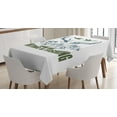 thumbnail image 1 of Ambesonne Hunting Tablecloth Rectangular Table Cover, Emblem, 60"x90", Olive Green Slate Blue, 1 of 4