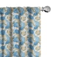 thumbnail image 1 of Ambesonne Hydrangea Curtains, Flowers Leaves Spring Art, Pair of 28"x63", Pale Sky Blue Dust Khaki, 1 of 4