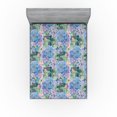 thumbnail image 1 of Ambesonne Hydrangea Fitted Sheet, Grunge Floral Jungle Art, California King, Pale Lilac Lavender Blue, 1 of 5