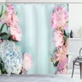 thumbnail image 1 of Ambesonne Hydrangea Shower Curtain, Top View of Flowers Print, 69"Wx84"L, Soft Pink Dark Green, 1 of 4