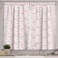 thumbnail image 1 of Ambesonne I Love You Kitchen Curtains, Hearts Wedding Rings, 55"x45", Maroon Pink Blush, 1 of 3