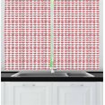 thumbnail image 1 of Ambesonne I Love You Kitchen Curtains, Romance Relationship, 55"x45", Charcoal Grey Coral, 1 of 1