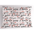 thumbnail image 1 of Ambesonne I Love You Pillow Sham, Calligraphy Hearts, 36" X 20", Red Black White, 1 of 2