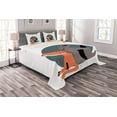 thumbnail image 1 of Ambesonne I Love You Quilted Bedspread Set 3 Pcs, Bear and Fox in Love, Queen Size, Orange Slate Blue Grey, 1 of 3
