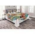 thumbnail image 1 of Ambesonne I Love You Quilted Bedspread Set 3 Pcs, Eros Presents Ring, Queen Size, Multicolor, 1 of 3