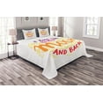 thumbnail image 1 of Ambesonne I Love You Quilted Bedspread Set 3 Pcs, Forever Valentines, King Size, Multicolor, 1 of 5