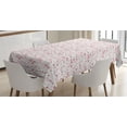 thumbnail image 1 of Ambesonne I Love You Tablecloth Rectangular Table Cover, Hearts Wedding Rings, 60"x84", Maroon Pink Blush, 1 of 4