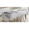 thumbnail image 1 of Ambesonne I Love You Tablecloth Rectangular Table Cover, Minimalist Styled, 60"x84", Black White, 1 of 4