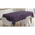thumbnail image 1 of Ambesonne I Love You Tablecloth Rectangular Table Cover, Romance Pattern Heart, 60"x84", Magenta Dark Grey, 1 of 4