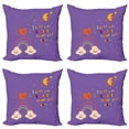 thumbnail image 1 of Ambesonne I Love You Throw Pillow Cover 4 Pack, Magic Happy Rainbow, 24", Violet, 1 of 5