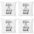 thumbnail image 1 of Ambesonne I Love You Throw Pillow Cover 4 Pack, Minimalist Styled, 16", Black White, 1 of 5