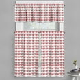 thumbnail image 1 of Ambesonne I Love You Valance & Curtain, Romance Relationship, 55"x45", Charcoal Grey Coral, 1 of 6
