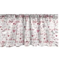 thumbnail image 1 of Ambesonne I Love You Window Valance, Hearts Wedding Rings, 54" X 18", Maroon Pink Blush, 1 of 3